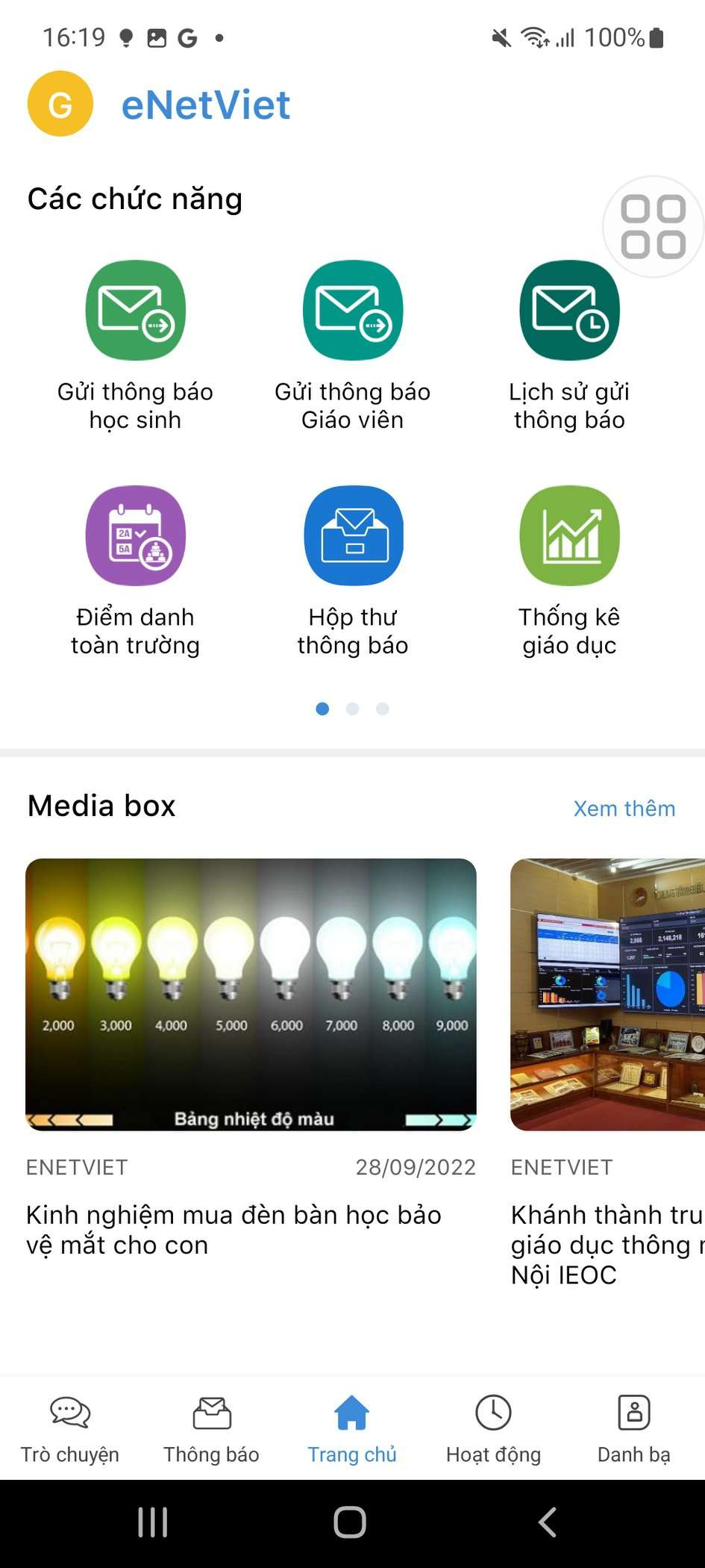 Giao diện ứng dụng